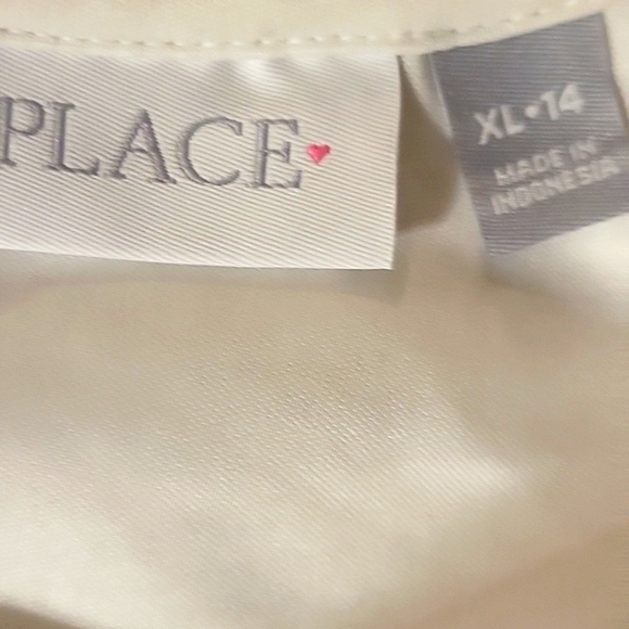 Elegant White/Cream Crochet Kids Dress Size XL-14 By PLACE - Picture 12 of 16